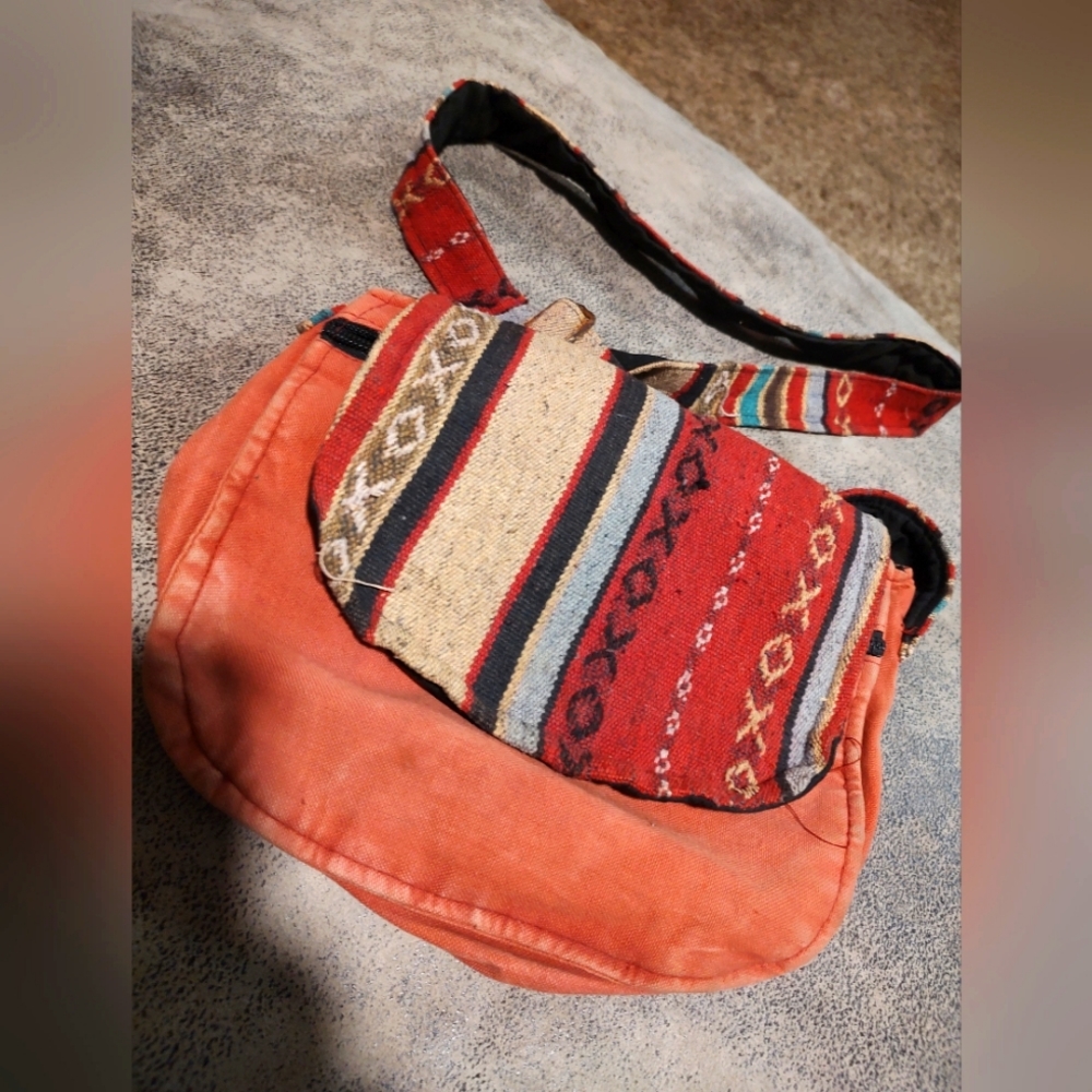 Tree of life Napel Canvas boho crossbody messenger bag purse